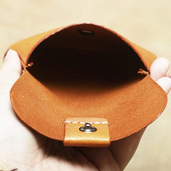 Handmade Small Slim Leather Men's Wallet Coin Holder Card Holder For Men