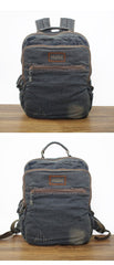 Denim Blue Mens 16 inches Backpack Multifunctional Backpack Jean Travel Backpack For Men