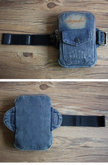 Blue Denim Cell Phone HOLSTER Arm Pouches for Men Arm Bags Arm HOLSTER For Men