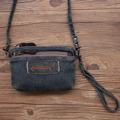 Denim Womens Mini Shoulder Bags Keys Coin Wallet Messenger Bag Denim Wirstlet Purse