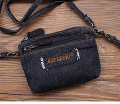 Denim Womens Mini Shoulder Bags Keys Coin Wallet Messenger Bag Denim Wirstlet Purse