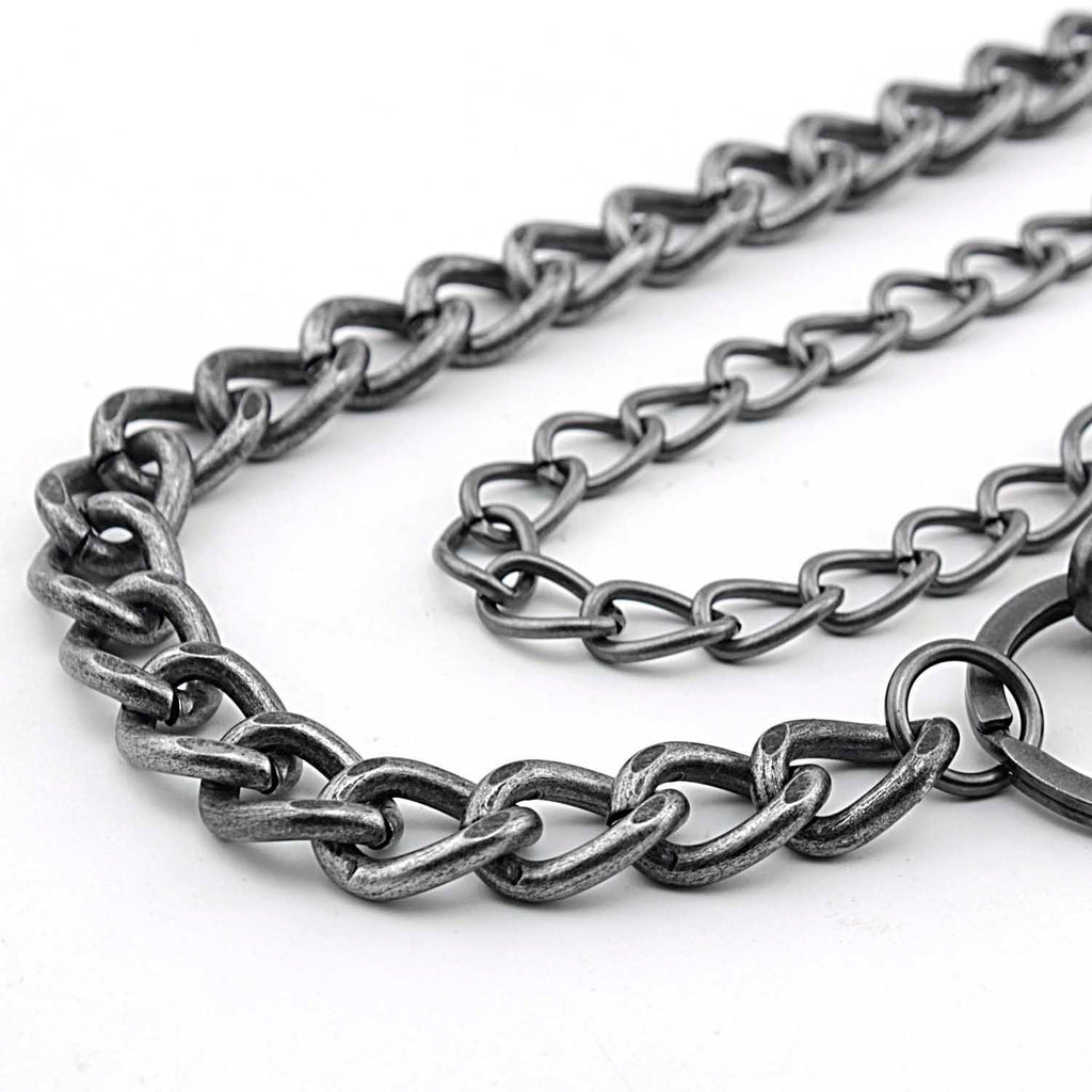 Badass Double Silver Wallet Chain Long Biker Wallet Chain Punk Pants C –  iChainWallets