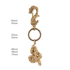 Dragon Brass Keyring Moto KeyChains Leather Brass Keyrings with Bottle Opener Key Holders Key Chain Key Ring for Men