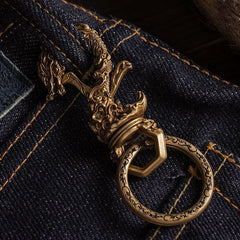 Dragon Brass Keyring Moto KeyChains Leather Brass Keyrings with Bottle Opener Key Holders Key Chain Key Ring for Men