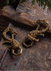 Dragon Brass Keyring Moto KeyChains Leather Brass Keyring with Bottle Opener Key Holders Key Chain Key Ring for Men