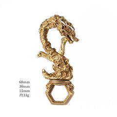 Dragon Brass Keyring Moto KeyChains Leather Brass Keyrings with Bottle Opener Key Holders Key Chain Key Ring for Men