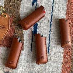 Fashion Bic Brown Leather Lighter Case Leather Bic Lighter Holder Leather Bic Lighter Covers For Men