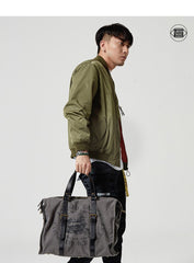 Fashion Canvas Leather Mens Weekender Bags Travel Bag Canvas Duffle Bag For Men