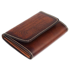 Vintage Women Men Leather Card Wallet Coin Purse Organ Coin Pouch Change Holder for Men and Women