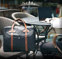 Fashion PVC Canvas Black Men's Large Handbag Briefcase Business Laptop Business For Men