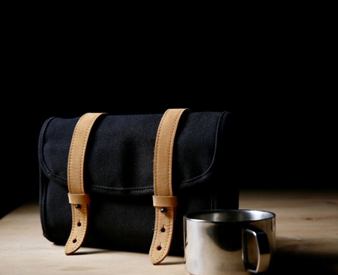 Fashion Canvas Men's Trifold Multi-Function Digital Storage Bag Mobile Phone Bag For Men