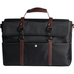 Fashion Nylon Cloth Men's Black Business Briefcase Shoulder Bag Computer Handbag For Men