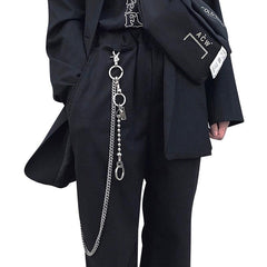 Fashion Men's Women's Silver Long Jean Pants Chain Biker Wallet Chains For Men