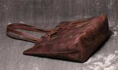 Vintage Mens Womens Leather Large Tote Handbag Shoulder Tote Purse Tote Bag For Men