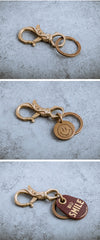 Floral Keyring Brass Moto KeyChain Hook Keyring Moto Key Holders Key Chain Key Rings for Men