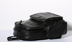 Genuine Leather Mens Cool Backpack Large Travel Bag Hiking Bag for Men