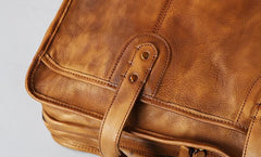 Genuine Leather Mens Large Travel Bag Cool Messenger Bag Shoulder Bag Laptop Bag Briefcase Weekender Bag for Men