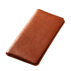 Genuine Leather Mens Soft Cool Long Leather Wallet Men Card Wallet Bifold for Men