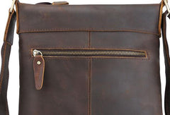 Genuine Leather Vintage Cool Small Shoulder Bag Messenger Bag Side Bag for men