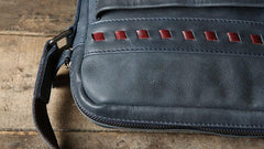 Genuine Vintage Leather Mens Cool Small Shoulder Bag Messenger Bag Chest Bag Bike Bag Cycling Bag for men