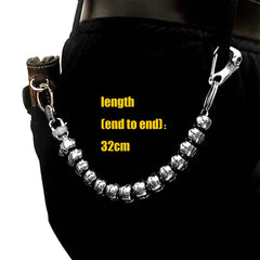 Ghost Head Titanium Steel Pants Chain Metal Wallet Chain Locomotive Punk Biker Chain For Men