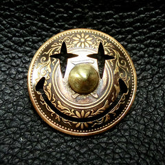 Gold Wallet Conchos Joker Coin Conchos Button Conchos Screw Back Decorate Concho Joker Gold Biker Wallet Concho Wallet Conchos
