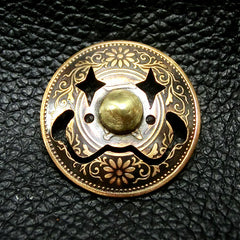 Gold Wallet Conchos Joker Coin Conchos Button Joker Conchos Screw Back Decorate Concho Gold Joker Biker Wallet Concho Wallet Conchos