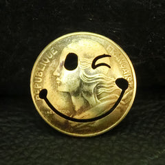 Gold Wallet Conchos France Coin Joker Conchos Button Coin Conchos Screw Back Decorate Concho Gold France Coin Biker Wallet Concho Wallet Conchos
