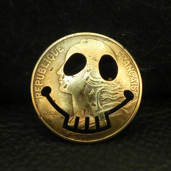 Gold Wallet Conchos France Coin Emoji Skull Conchos Button Coin Conchos Screw Back Decorate Concho Gold France Coin Biker Wallet Concho Wallet Conchos