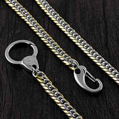 SOLID STAINLESS STEEL BIKER Silver Gold WALLET CHAIN LONG PANTS CHAIN Jeans Chain Jean Chain FOR MEN