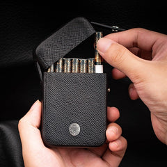 Classic Leather Mens 20pcs Cigarette Holder Cases Gray Cigarette Case for Men