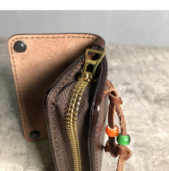 Vintage Genuine Leather Mens Cool Key Wallet Car Key Holder Card Holder for Men