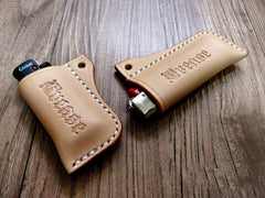 Handmade BIC J3 J5 J6 J8 J9 XP Beige Leather Lighter Case Leather Lighter Holder Leather Lighter Covers For Men