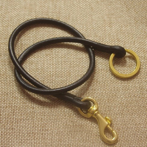 Handmade Black Leather Long Wallet Chains 20'' Cool Rock Biker Wallet Chains KeyChain for Men