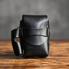 Handmade Tan Leather Mens Cigarette Case with Lighter Holder Belt Loop for Men