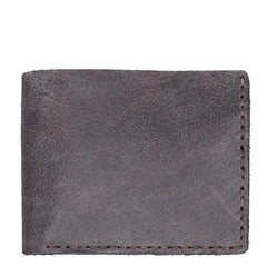 Handmade Blue Leather Mens Bifold Billfold Wallets Slim Blue Small Wallet for Men