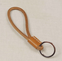 Handmade Brown Leather Keychain Key Holders Leather Car Key Ring for Men