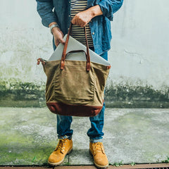 Cool Canvas Leather Cool Mens Tote Bag Canvas Handbag Canvas Tote Canvas Messenger Bags for Men Women