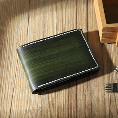 Handmade Black Leather Mens Licenses Wallet Personalize Bifold License Card Wallets for Men