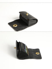 Handmade Black Leather Mens Cool Slim Leather Wallet Men Brown Small Wallet Card Holders for Men