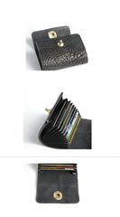 Handmade Black Leather Mens Cool Slim Leather Wallet Men Brown Small Wallet Card Holders for Men