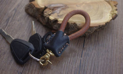 Leather Keychain Moto KeyChains Handmade Key Holders Leather Key Chains Key Ring for Men