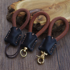 Leather Keychain Moto KeyChains Key Holders Handmade Leather Key Chains Key Ring for Men