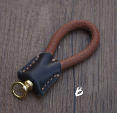 Leather Keychain Moto KeyChains Key Holders Handmade Leather Key Chains Key Ring for Men