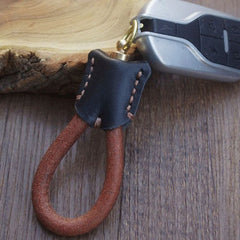 Leather Keychain Moto KeyChains Key Holders Handmade Leather Key Chains Key Ring for Men