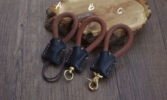 Leather Keychain Moto KeyChains Key Holders Handmade Leather Key Chains Key Ring for Men