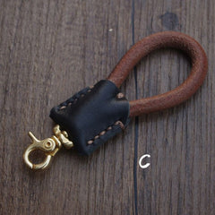 Leather Keychain Moto KeyChains Handmade Key Holders Leather Key Chains Key Ring for Men