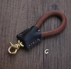 Leather Keychain Moto KeyChains Key Holders Handmade Leather Key Chains Key Ring for Men