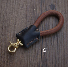 Handmade Leather Keychain Moto KeyChains Key Holders Leather Key Chains Key Ring for Men