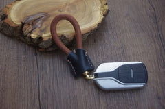 Leather Keychain Moto KeyChains Handmade Key Holders Leather Key Chains Key Ring for Men